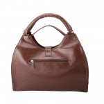 Beau Design Stylish  Brown Color Imported PU Leather Handbag With Double Handle For Women's/Ladies/Girls